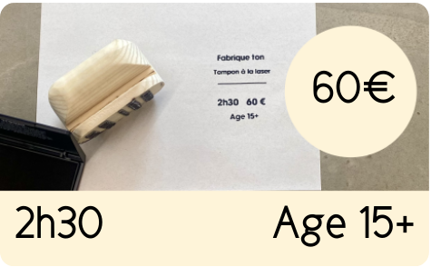 Animation Fabrique un tampon à la laser